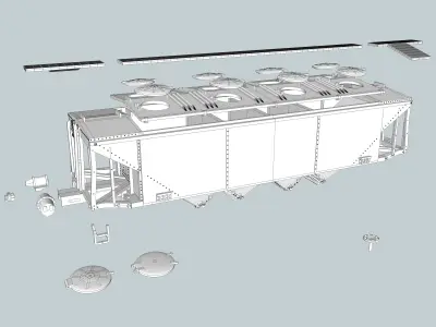 Rotary Dump Phosphate Hoppers HO 3D print model