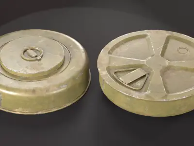 M6 Anti-Tank Mine Low-poly 3D model