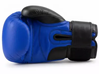 Professional Blue and Black Boxing Training Glove Low-poly 3D model