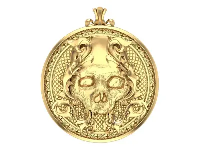 Skull  pendant 3D print model