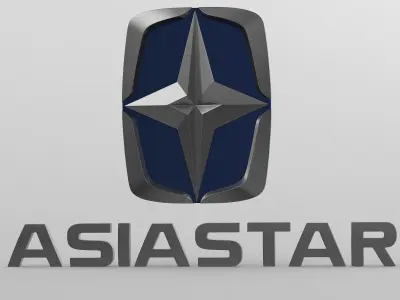 asiastar logo 3D model