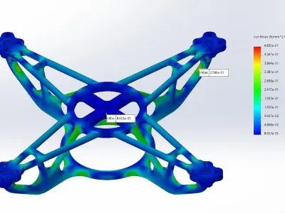 Optimal Quadrotor Frame 3D print model