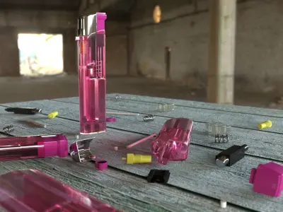 Lighter Detailed Low Poly and PBR Low-poly 3D model