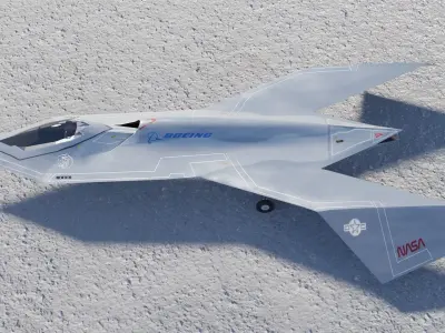 Boeing YF-118 Bird of Prey Low-poly 3D model