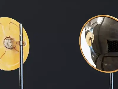 Convex Security Mirror Low-poly 3D model