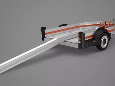 Motorcycle Carrying Trailer 3D model