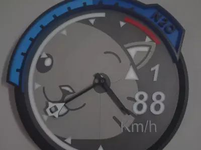 Tabby NFS Underground 2 Tachometer WALL CLOCK Design inspired 3D print model