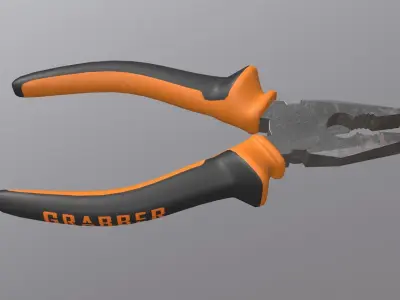 Pliers slightly worn 3D model