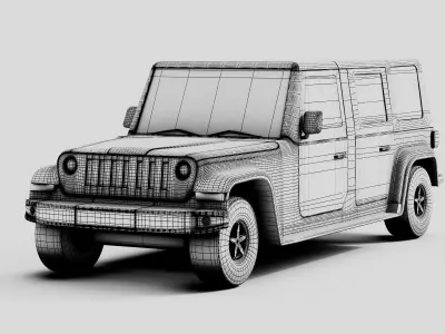 Modern Offroad SUV Vehicle Model 3D model
