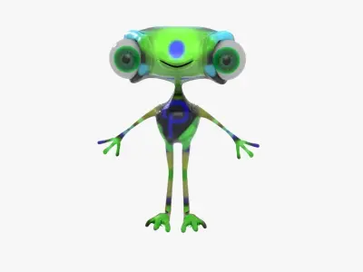 Panoti Frog Low-poly 3D model