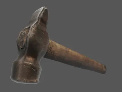 Hammer Low-poly 3D model 41