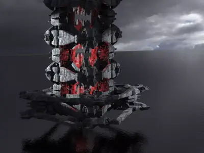 Emperor Flag Ocean base 5 3D model