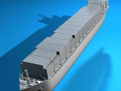 Container ship 3D model