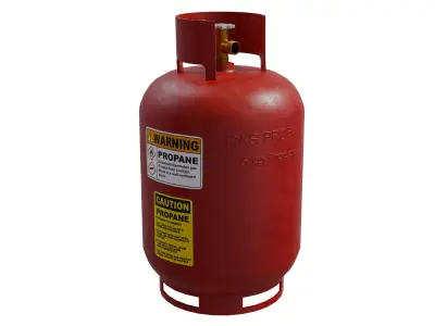 Propane Gas Bottle Low-poly 3D model