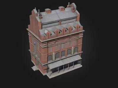 Brick Factory Building  Industrial Heritage in Detailed Form 3D model