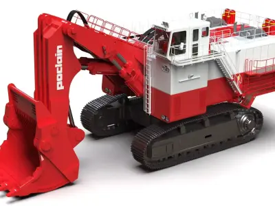 Poclain Hydraulic Mining Excavator 3D model
