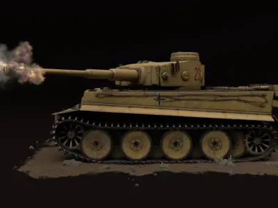Tiger I - Panzerkampfwagen VI - WW2 Tank 3D model  - Textured 3D model
