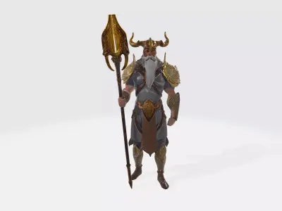 Odin High Poly Germanic Mythology 3D model