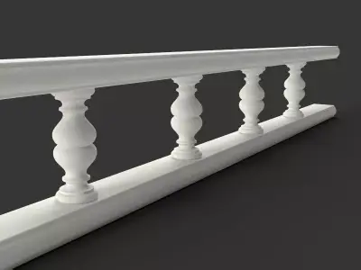 Classic Furniture Balustrade for Italian Style Kitchen 3D model