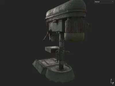 Drill Press Low-poly 3D model purchase