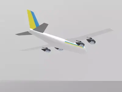 Fictional Heavy Cargo Aircraft An-124 Inspired series 3D model