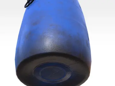 Plastic Barrel - Type A Low-poly 3D model
