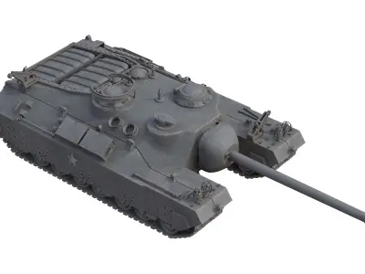 T28 super heavy tank    Low-poly 3D model