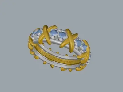 Tiffany Ring 19 size 3D model