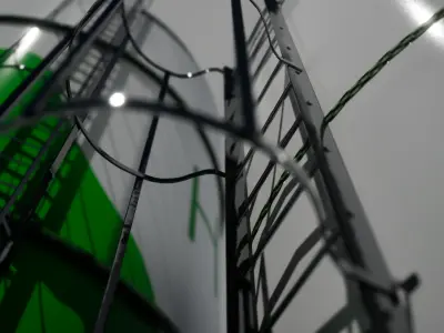 Hydrogen Green energy station 3D model