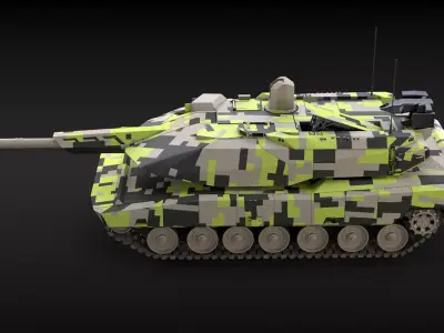 KF-51 Panther German Main Battle Tank 3D model