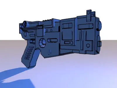 Wolfenstein 2 inspired pistol 3D model