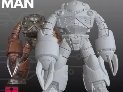 Guts Man Robot STL Futuristic Mecha 3D 3D print model