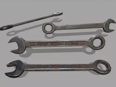 wrench Low-poly 3D model 33