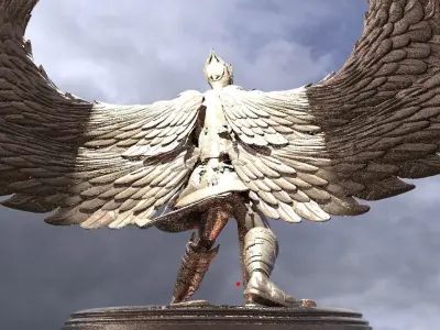 Arch Angel Warrior Sculpture 3D model