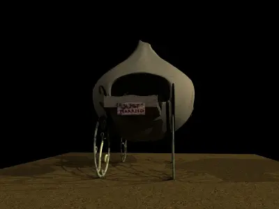 Onion carriage from Shrek Low-poly 3D model