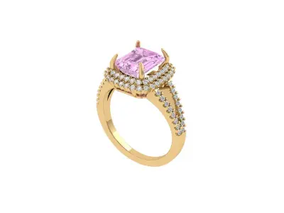 Emerald Radiant Ring 3D print model 23
