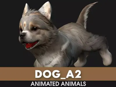 Dog A2 Free low-poly 3D model