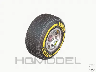 F1 Tire Formula Open Wheel Free 3D model