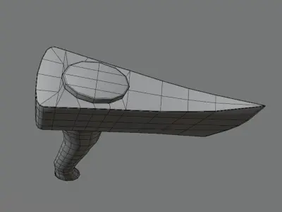 Medieval ax for game Low-poly 3D model
