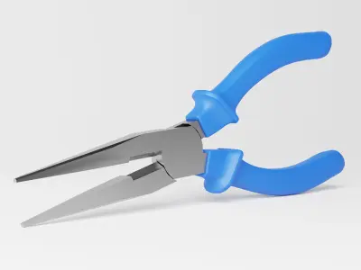 Pointed Nose Plier or Needle Nose Plier Low-poly 3D model