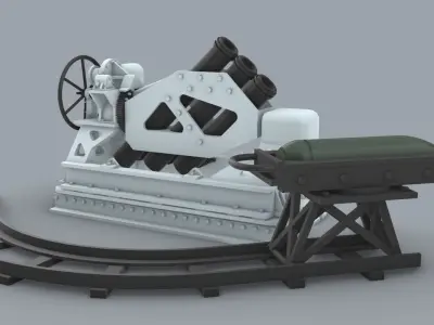 Squid Antisubmarine Mortar PM 3D print model