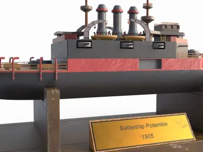 Model Ship steam 3D model