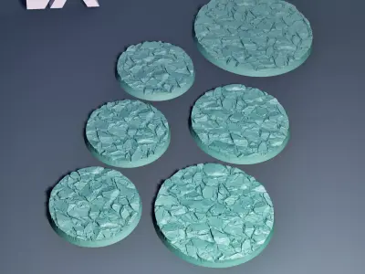 HD Base Set 23 - Angular Stone 3D print model
