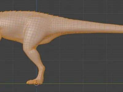 Qianzhousaurus Low-poly 3D model