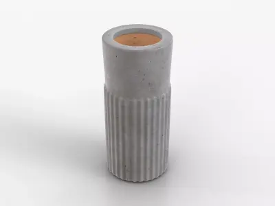 Vase Concrete Small Low-poly 3D model