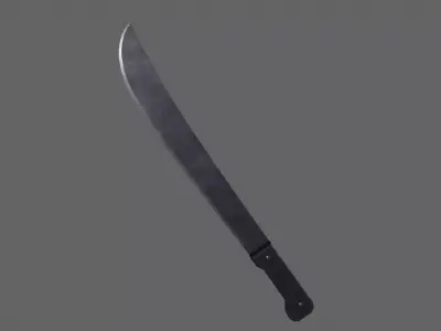 PBR Machete V3a Low-poly 3D model