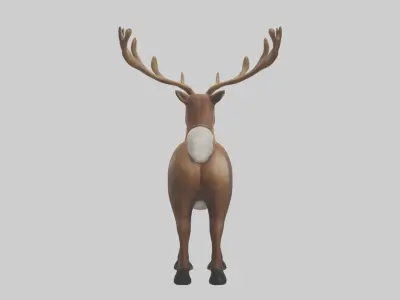 Reindeer deer Low-poly 3D model