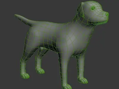 Pit pull Dog 3D model