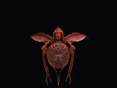Drone Worker Low-poly 3D model