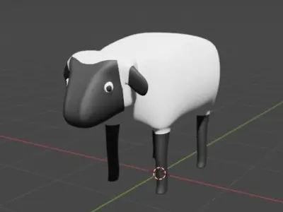 Sheep - Toon Model - Rigged 3D model